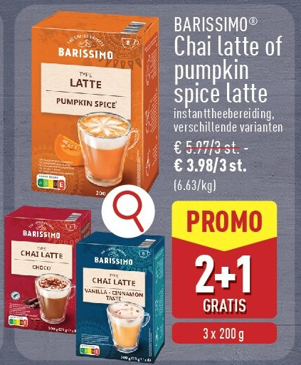 Chai latte of pumpkin spice latte