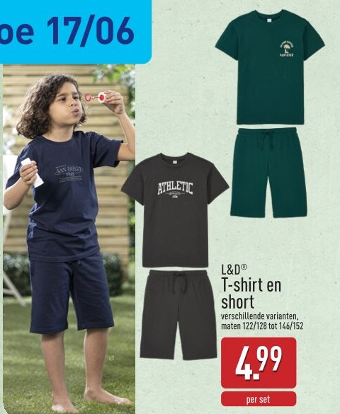 T-shirt en short