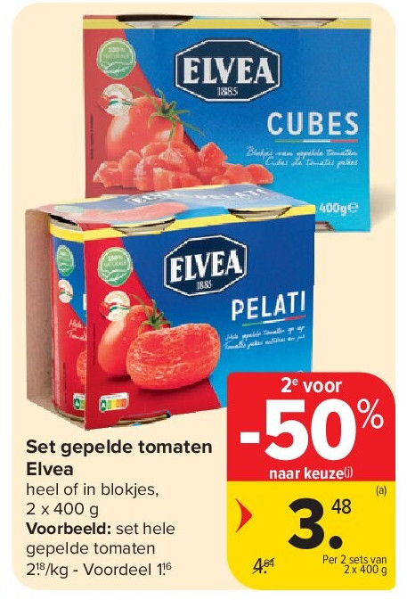 Set gepelde tomaten Elvea