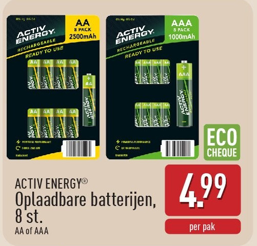 Oplaadbare batterijen, 8st.