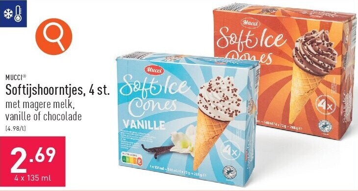 Softijshoorntjes, 4st.