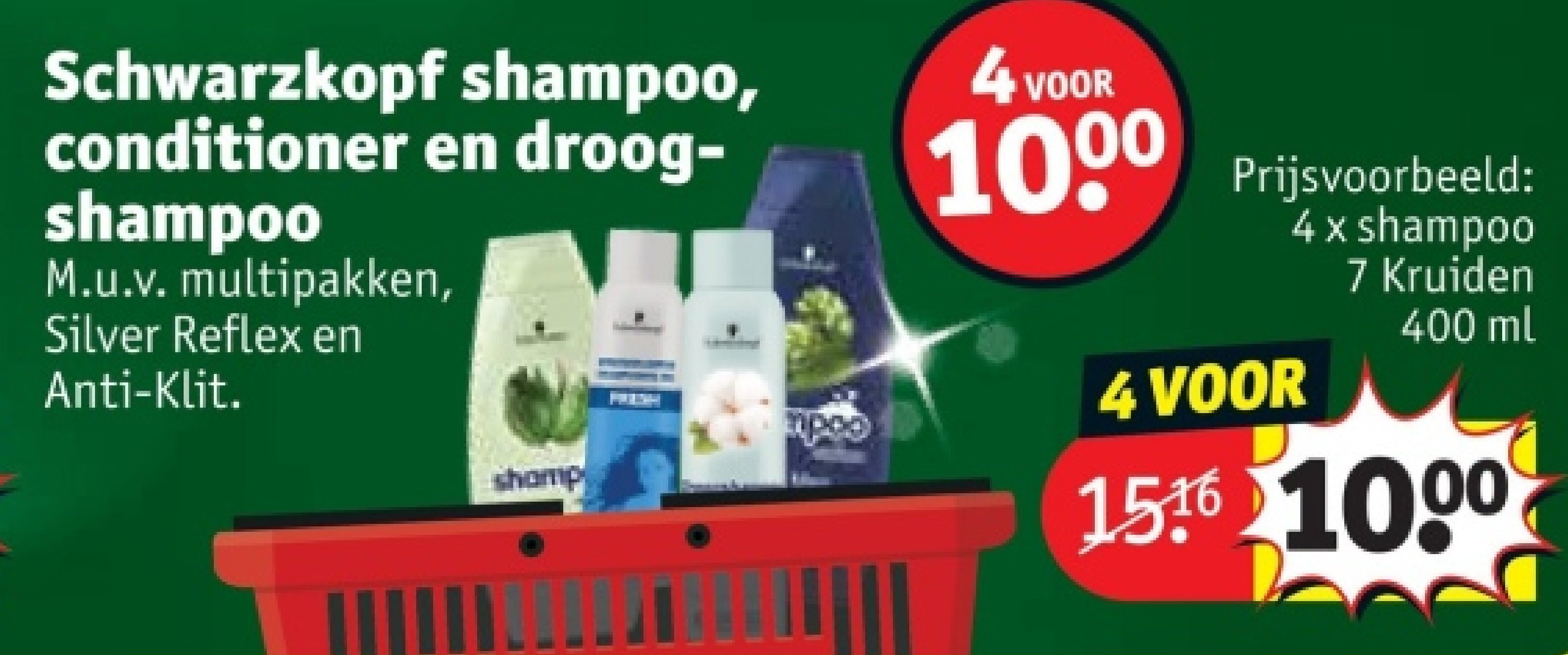 4 x shampoo 7 Kruiden 400 ml