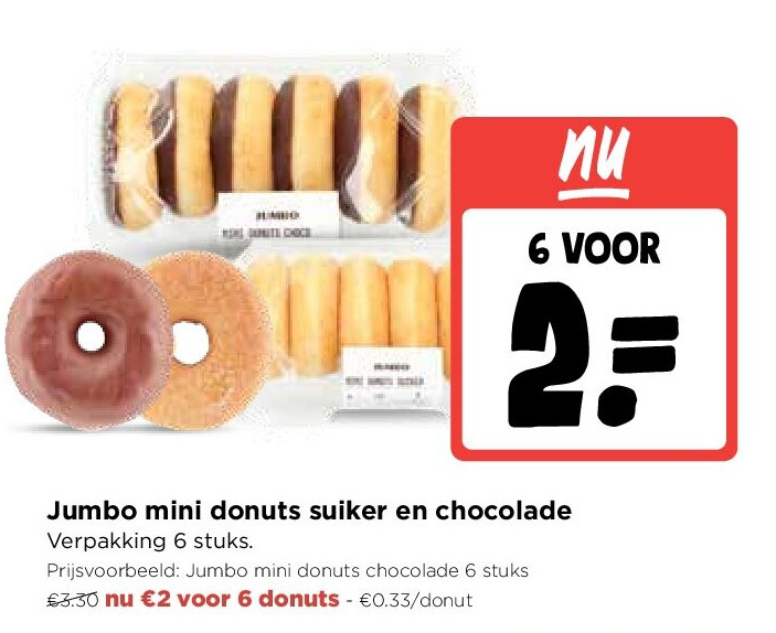 Jumbo mini donuts suiker en chocolade