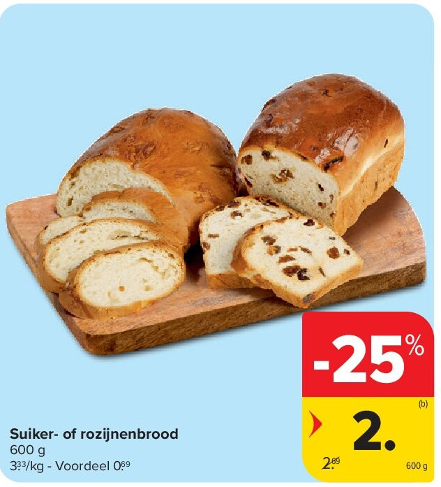 Suiker- of rozijnenbrood
