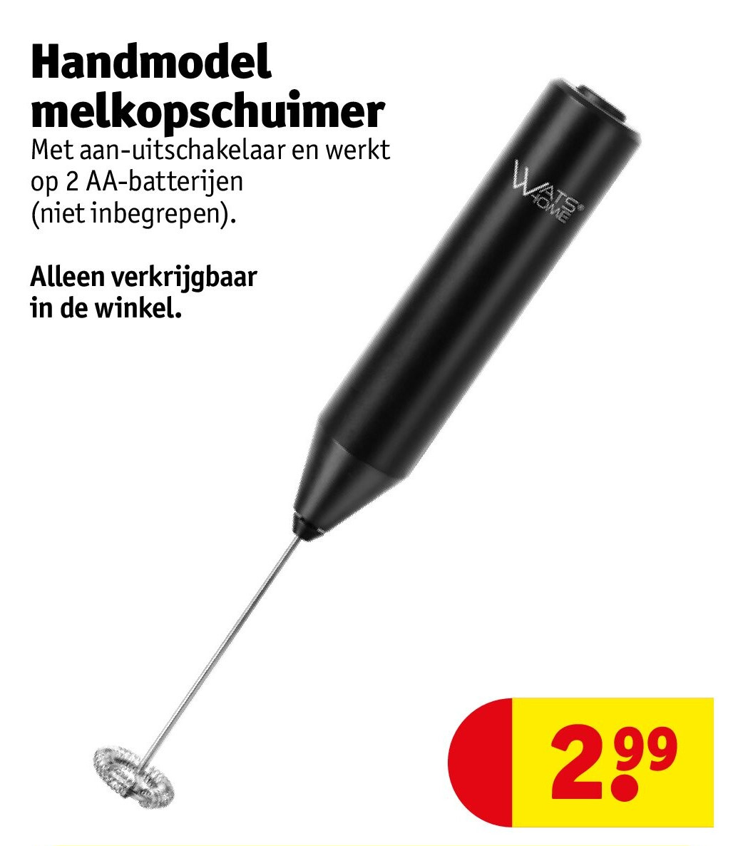 Handmodel melkopschuimer
