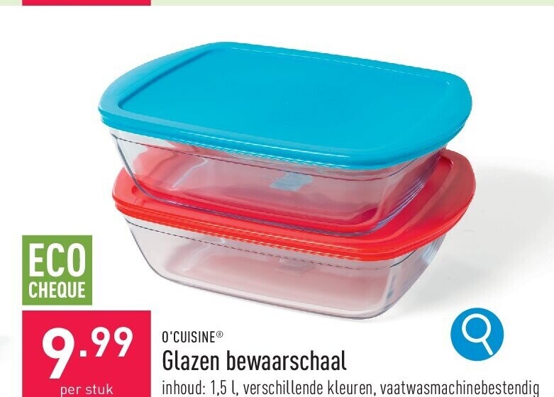 Glazen bewaarschaal