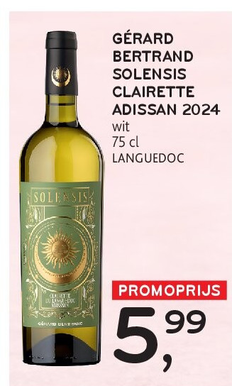 GÉRARD BERTRAND SOLENSIS CLAIRETTE ADISSAN 2024