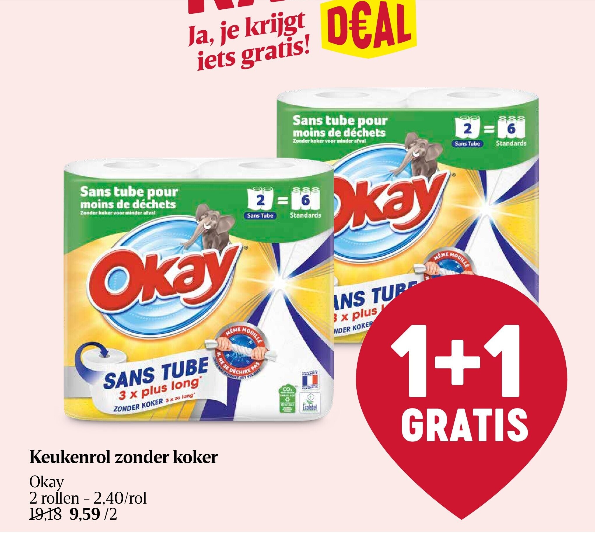 Keukenrol zonder koker