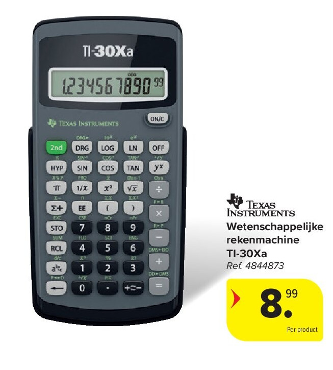 Wetenschappelijke rekenmachine TI-30Xa