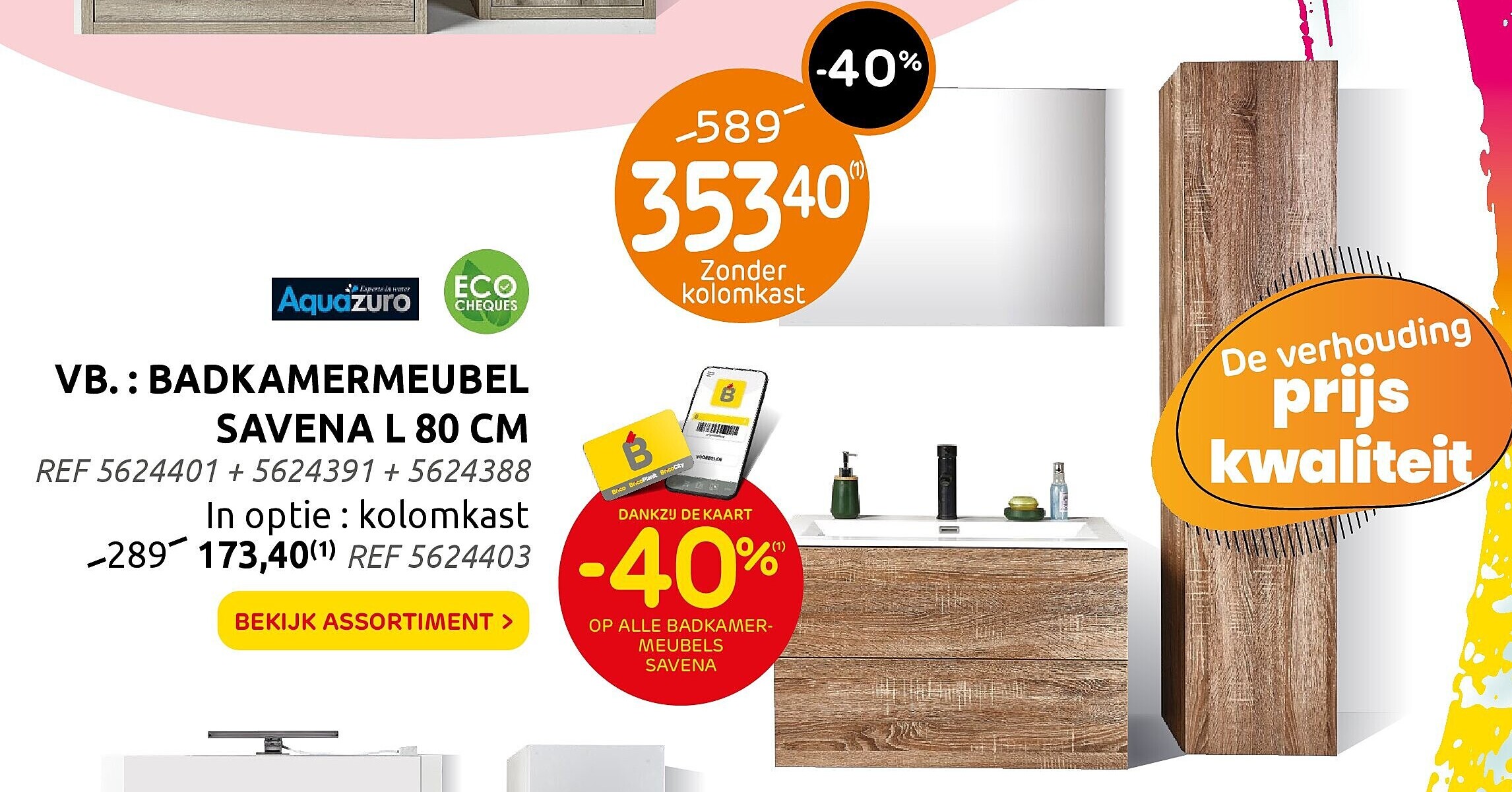 BADKAMERMEUBEL SAVENA L 80 CM