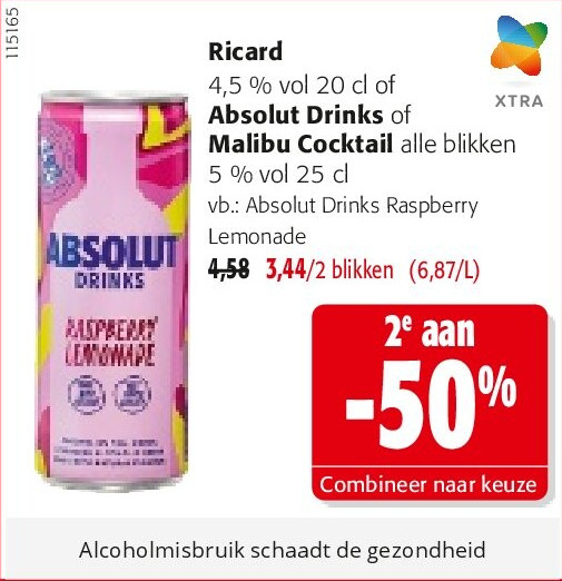 Absolut Drinks Raspberry Lemonade