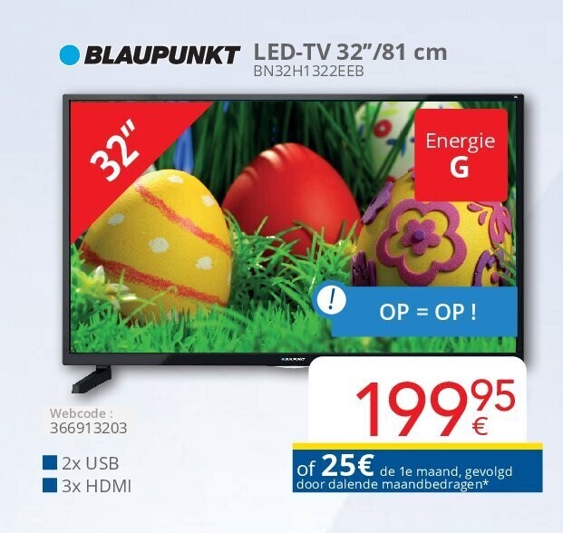 BLAUPUNKT LED-TV 32’’/81 cm BN32H1322EEB