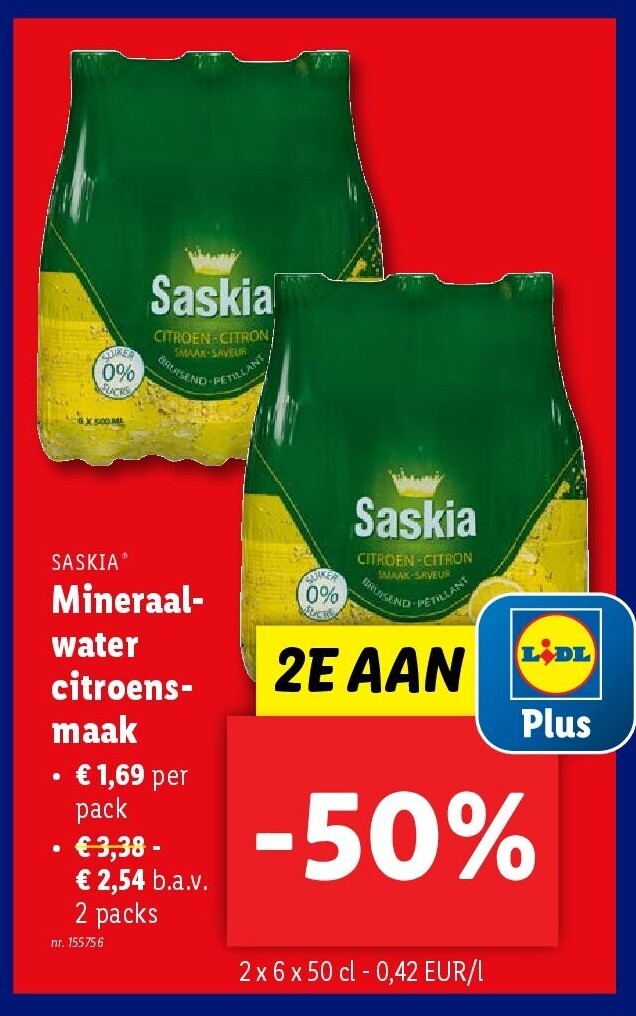 Mineraalwater citroensmaak