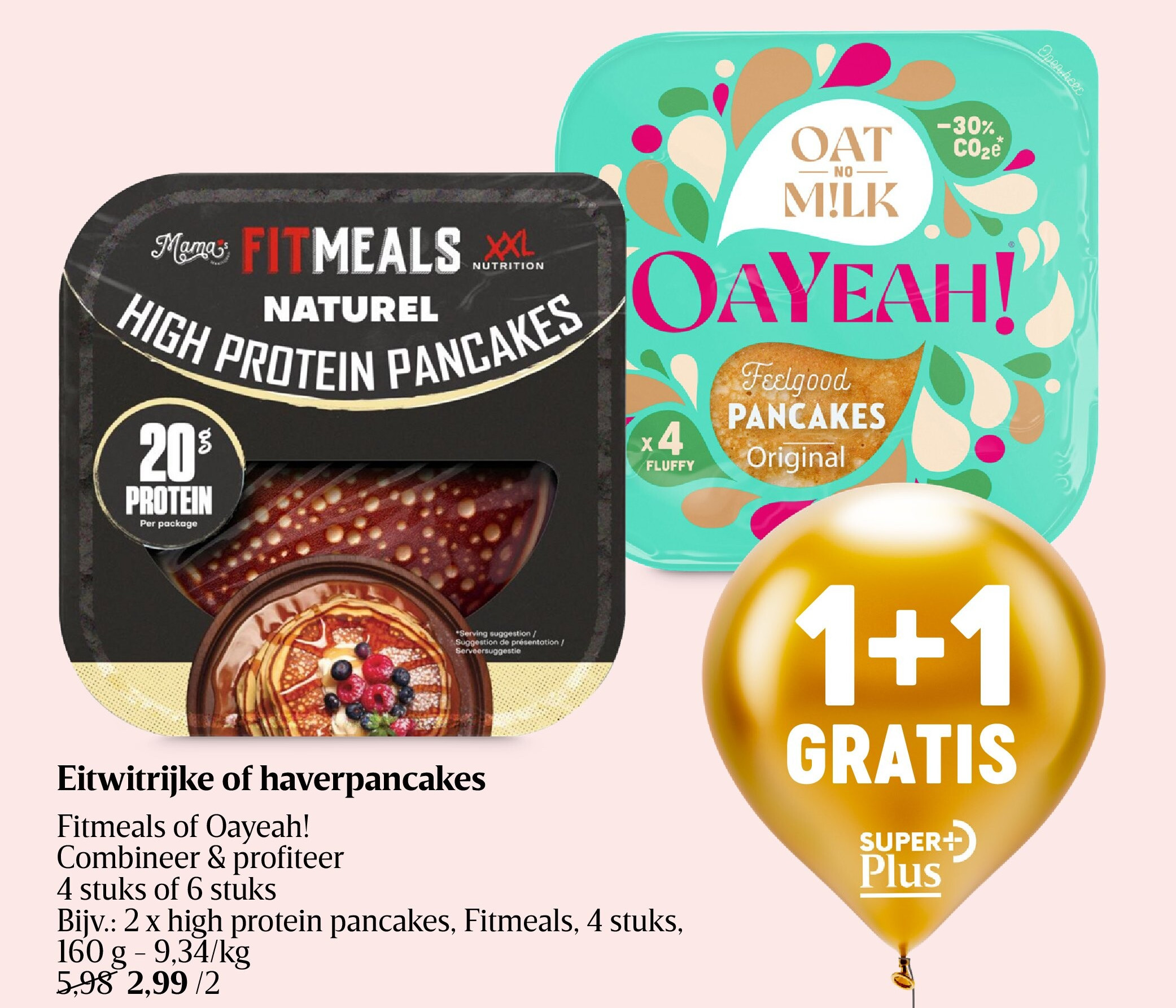 Eitwitrijke of haverpancakes
