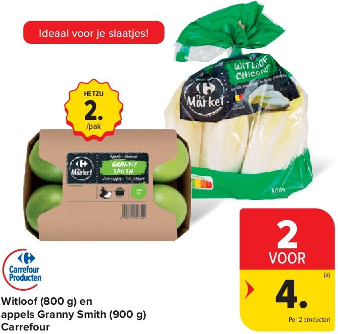 Witloof (800 g) en appels Granny Smith (900 g) Carrefour