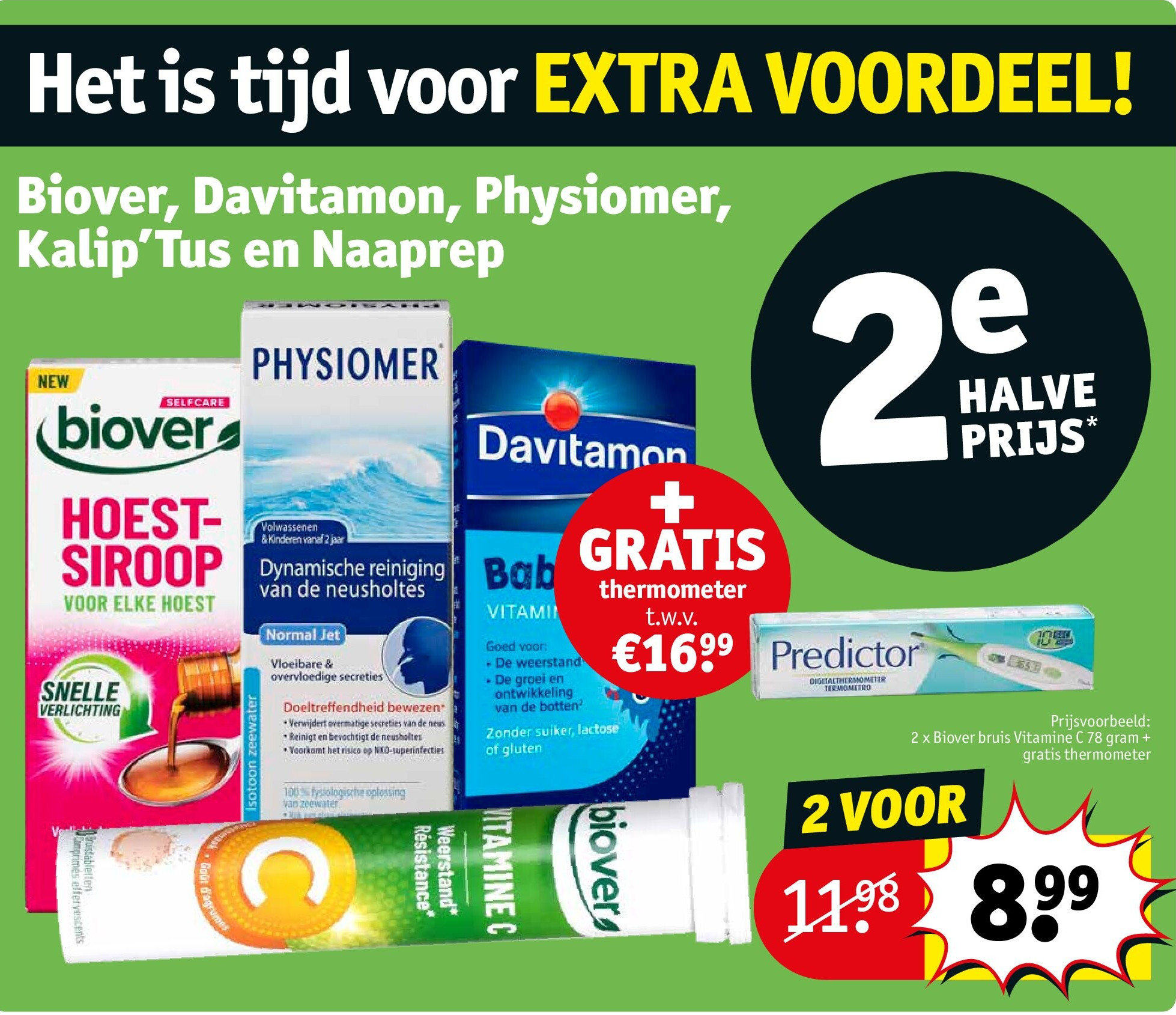 Biover, Davitamon, Physiomer, Kalip’Tus en Naaprep