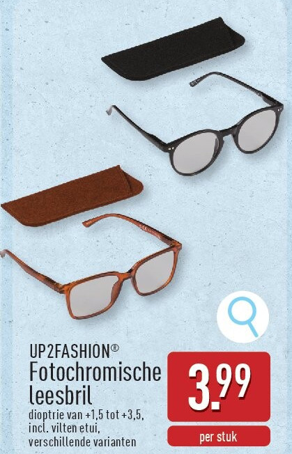 Fotochromische leesbril