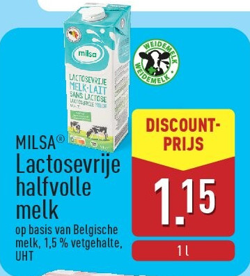 Lactosevrije halfvolle melk
