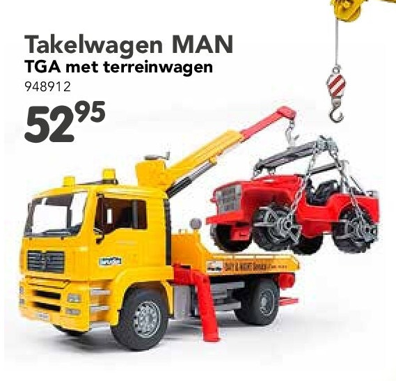 Takelwagen MAN TGA met terreinwagen