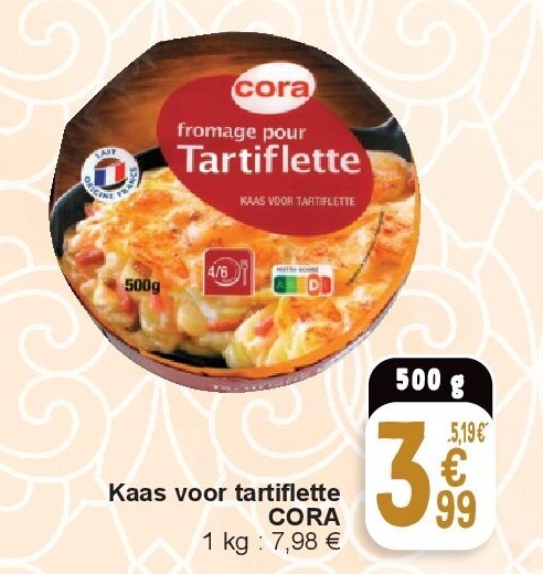 Kaas voor tartiflette CORA