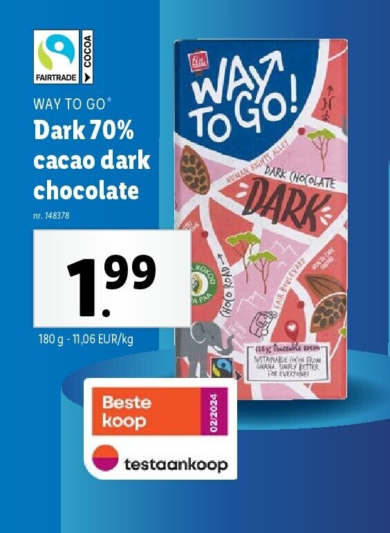 Dark 70% cacao dark chocolate
