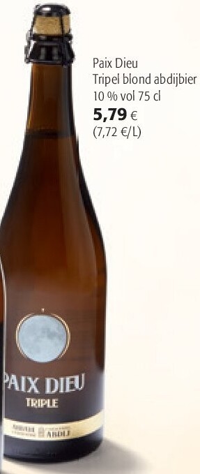 Paix Dieu Tripel blond abdijbier