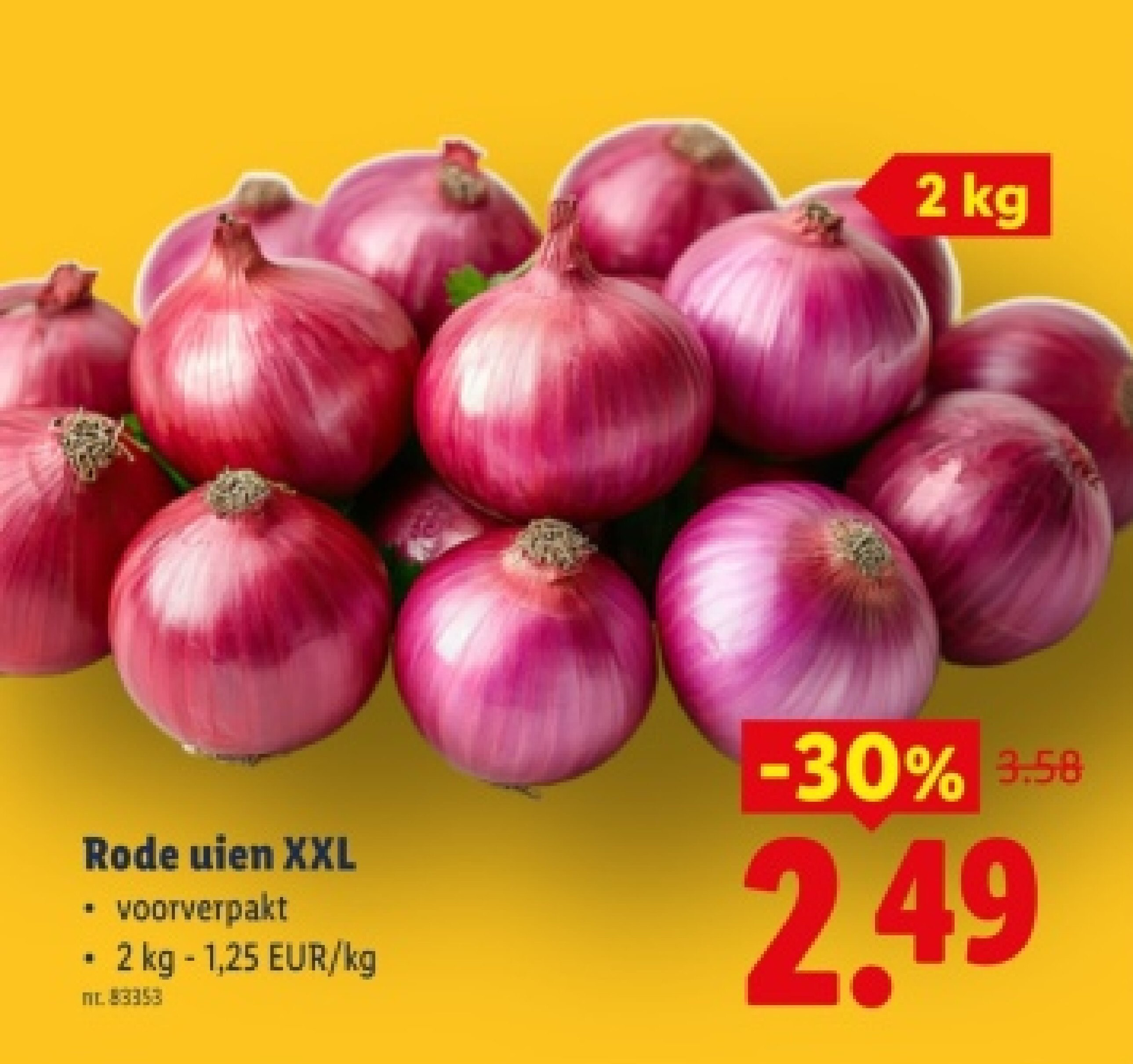 Rode uien XXL