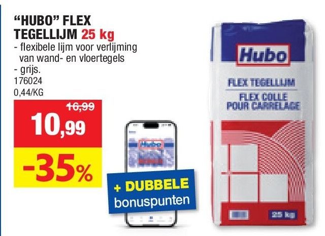 “HUBO” FLEX TEGELLIJM 25 kg