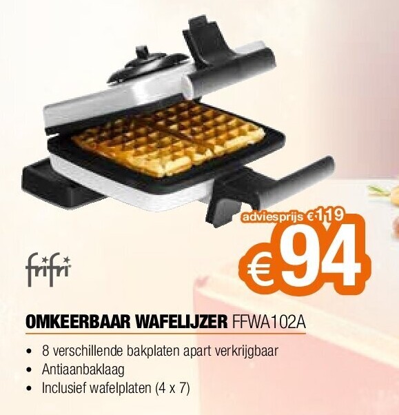 OMKEERBAAR WAFELIJZER FFWA102A