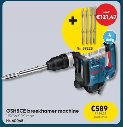 GSH5CE breekhamer machine 1150W SDS Max Nr. 60045