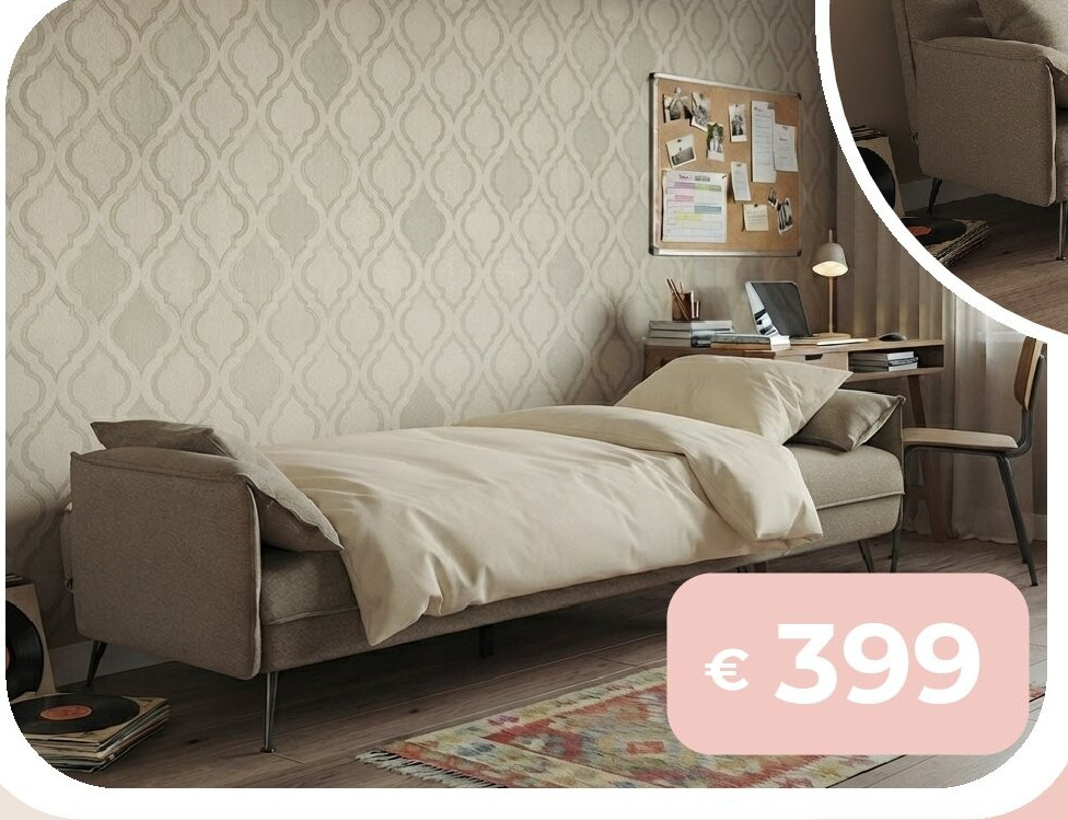 Grijze slaapbank