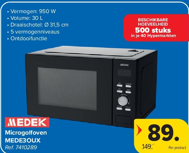 Microgolfoven MEDE3OUX
