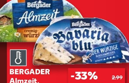 Bergader Almzeit, Bavaria Blu oder Weichkäse