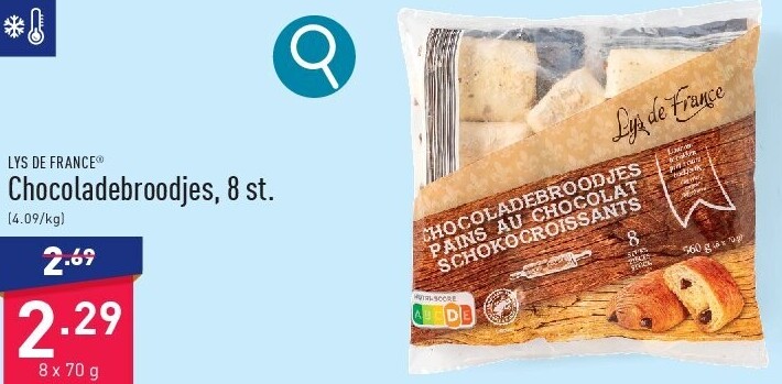 Chocoladebroodjes, 8st.