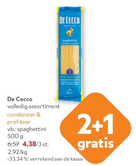 De Cecco spaghettini 500 g