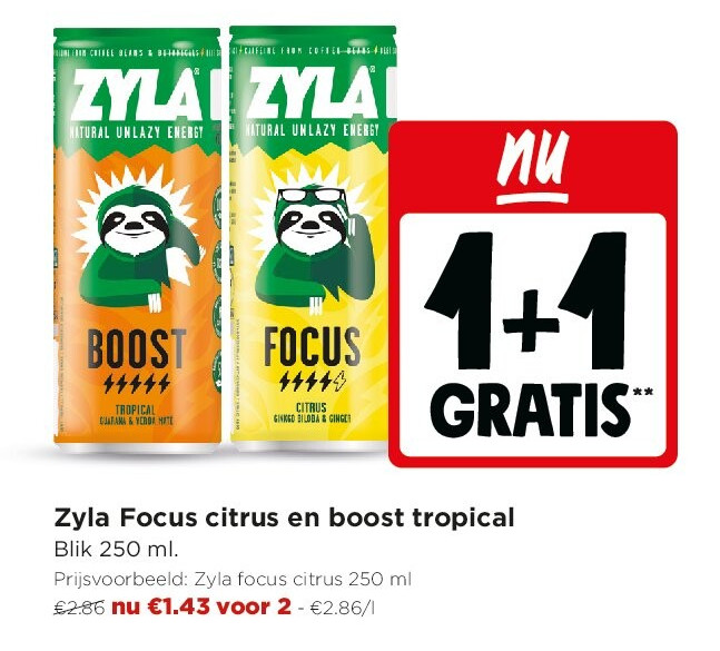 Zyla Focus citrus en boost tropical
