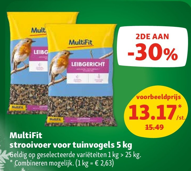 MultiFit strooivoer voor tuinvogels 5 kg