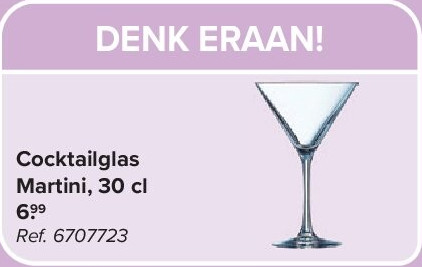Cocktailglas Martini, 30 cl