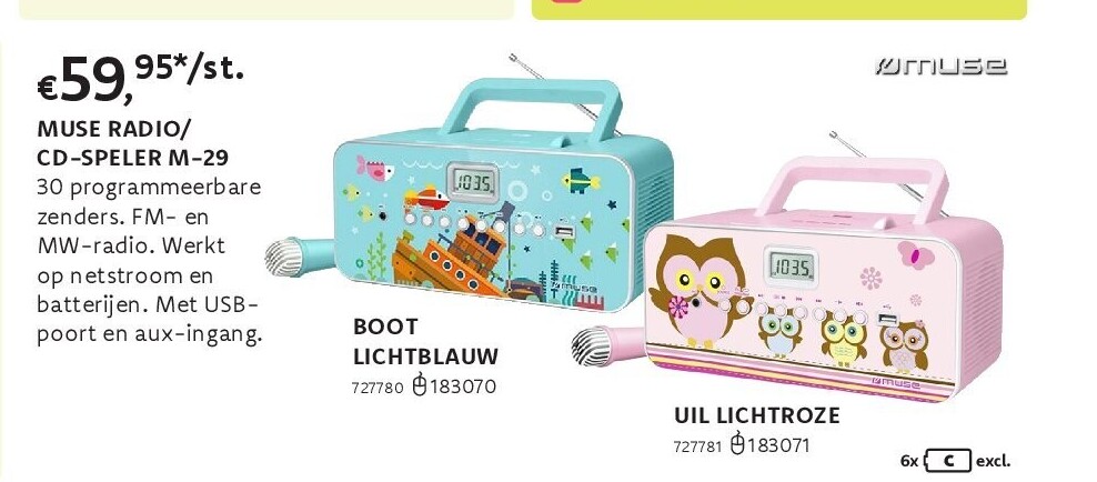 MUSE RADIO/ CD-SPELER M-29