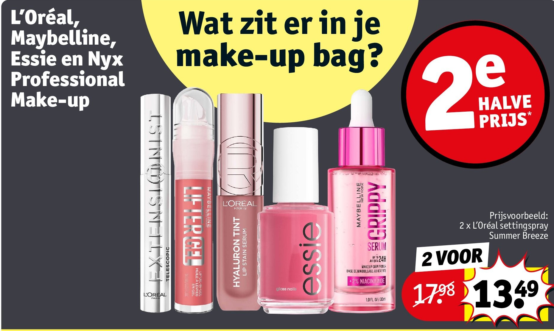 L’Oréal, Maybelline, Essie en Nyx Professional Make-up