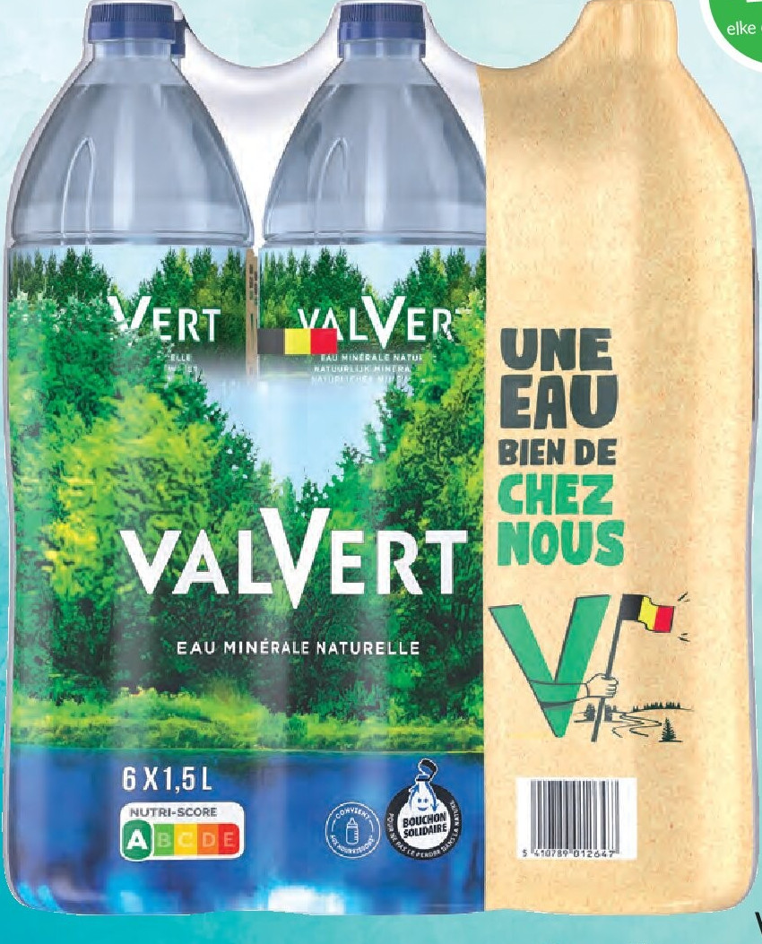 Valvert natuurlijk mineraalwater in pak 6 x 1,5 L
