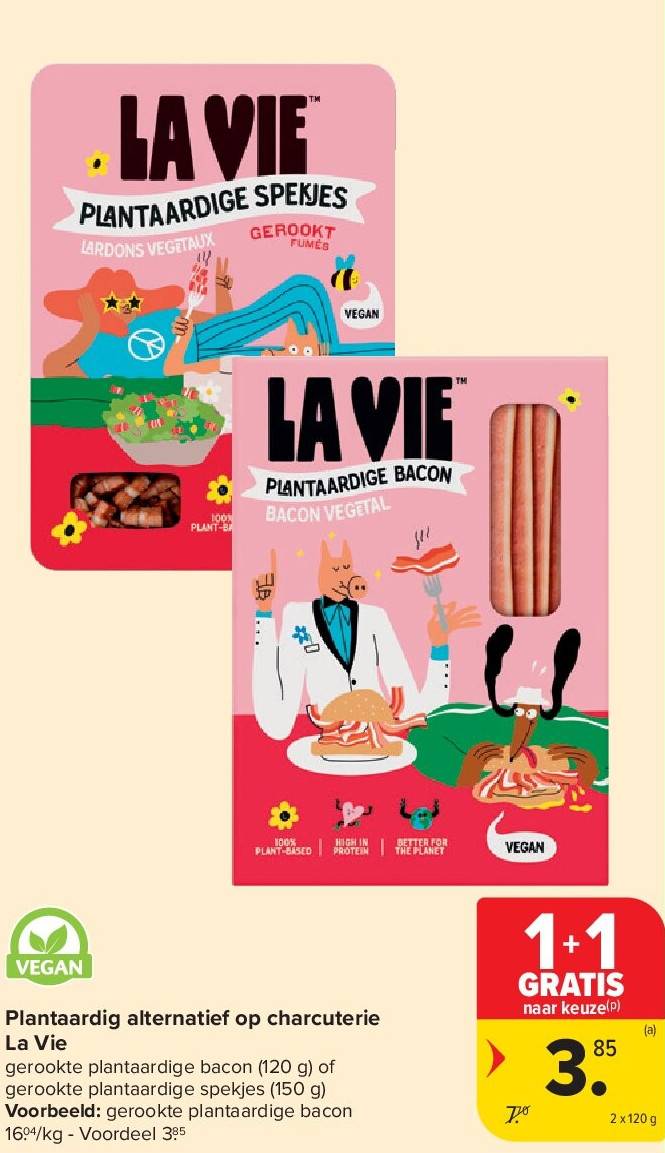 Plantaardig alternatief op charcuterie La Vie