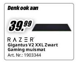 Gigantus V2 XXL Zwart Gaming muismat