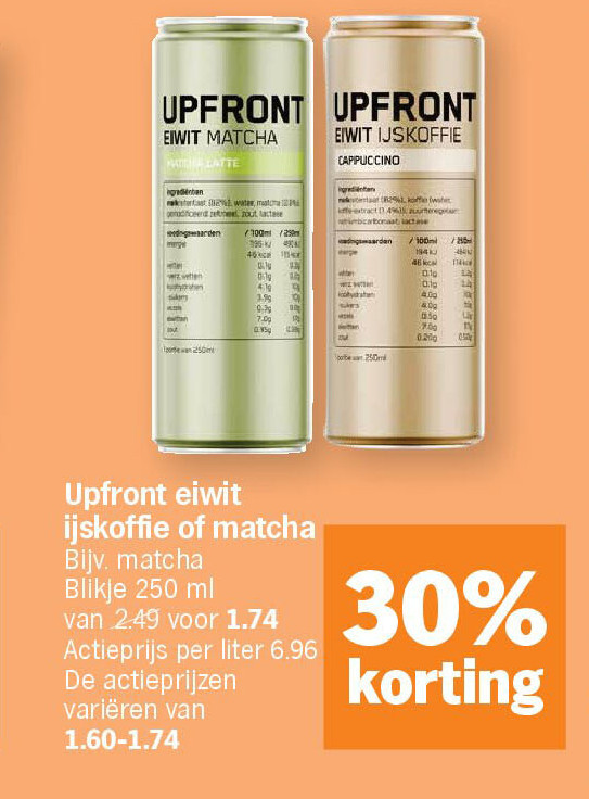 Upfront eiwit ijskoffie of matcha