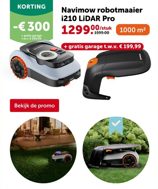 Navimow robotmaaier i210 LiDAR Pro