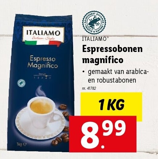 Espressobonen magnifico
