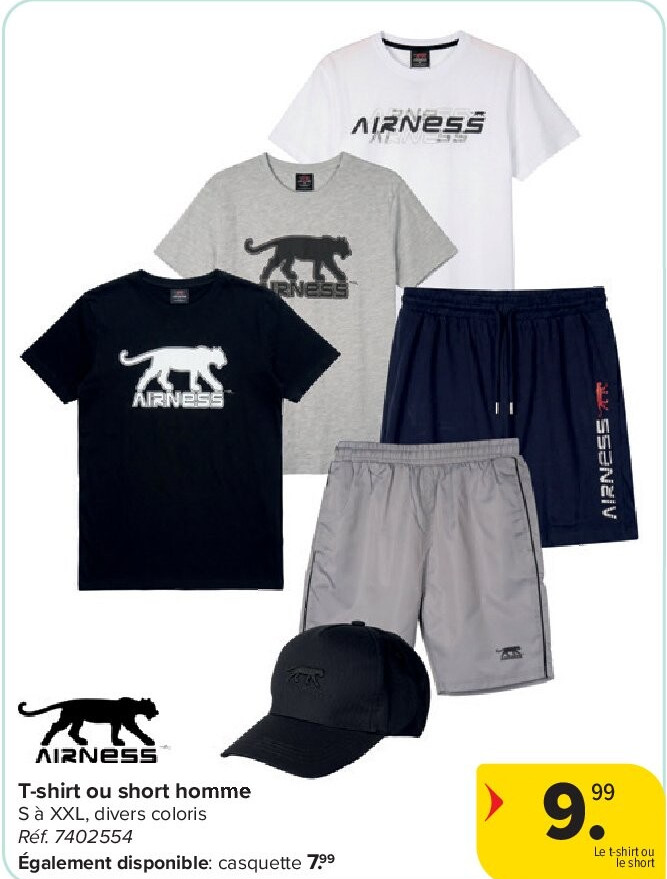 T-shirt ou short homme
