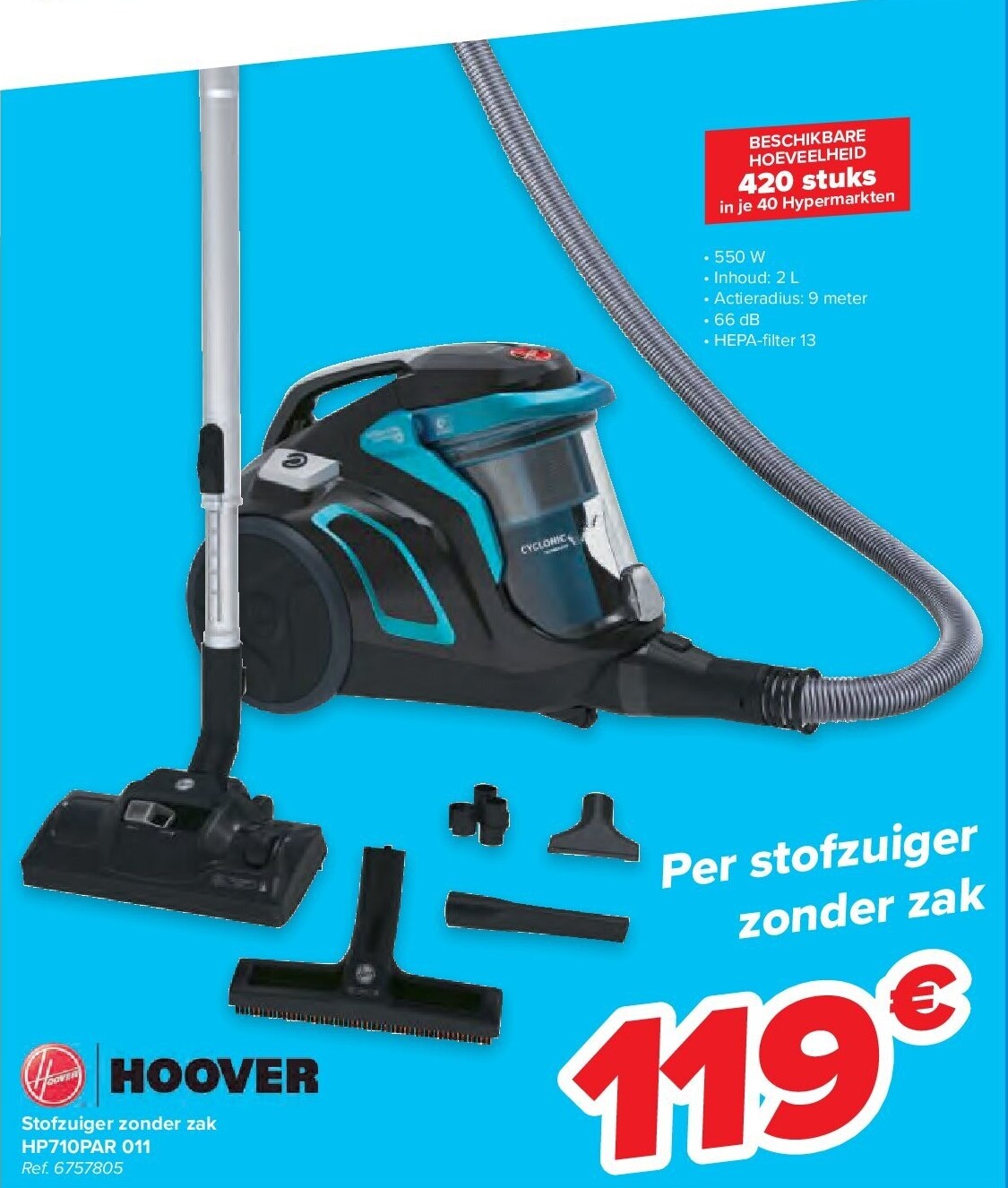 Stofzuiger zonder zak HP710PAR 011