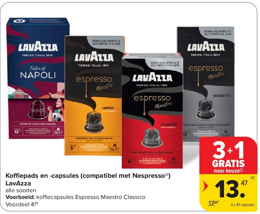 Koffiepads en -capsules (compatibel met Nespresso®) LavAzza