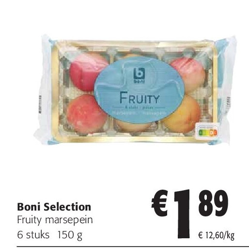 Boni Selection Fruity marsepein 6 stuks 150 g